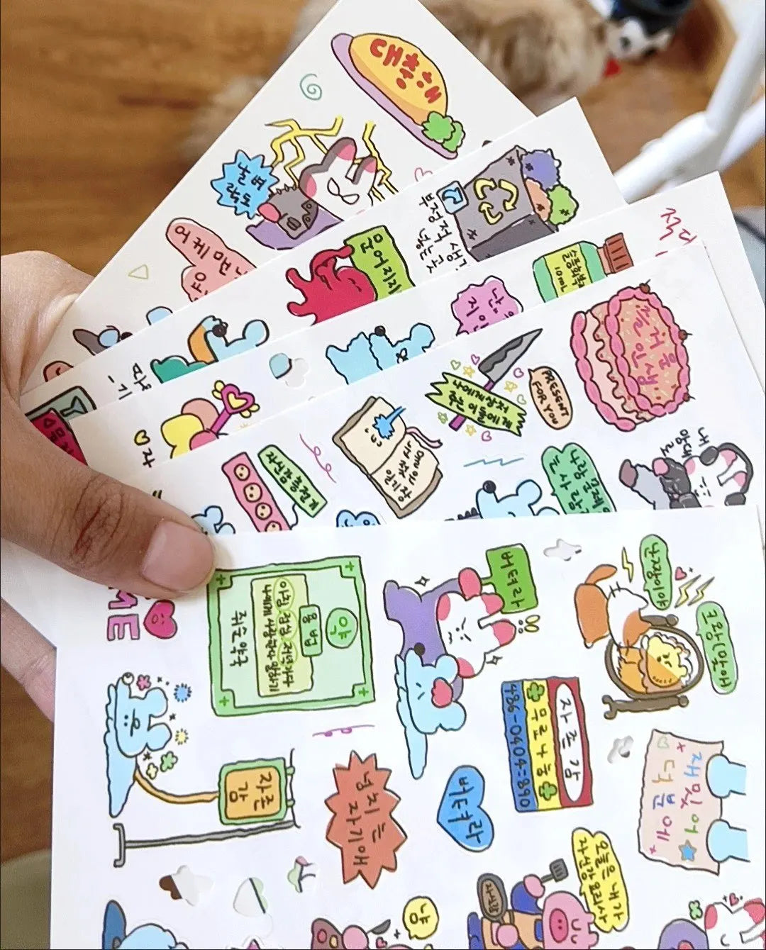 Graffiti Little Mouse Decorative Stickers - 1/5 Pcs Set