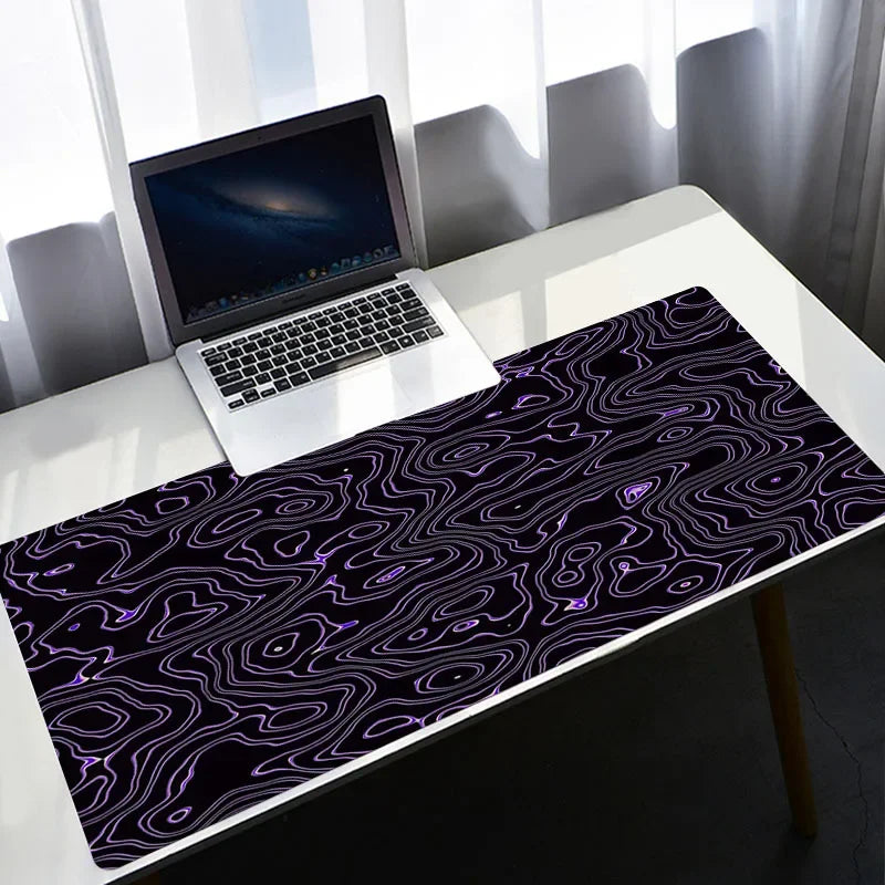 Strata Liquid Stains Black Mouse Pad 90x40 Topographic Big Mousepad Company Gamer Rug Deskmat Deskpad Personalized DropShipping