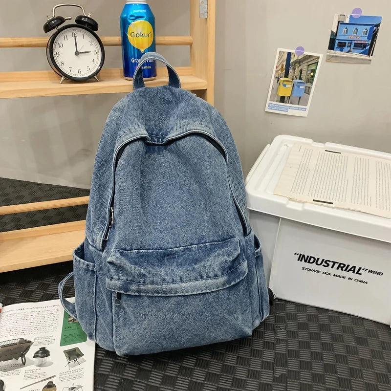 Trendy Casual ex Bapa 2024 New Sle INS Quali Forest System Girl Bapa Student Bookbag Soft Canvas Large Size