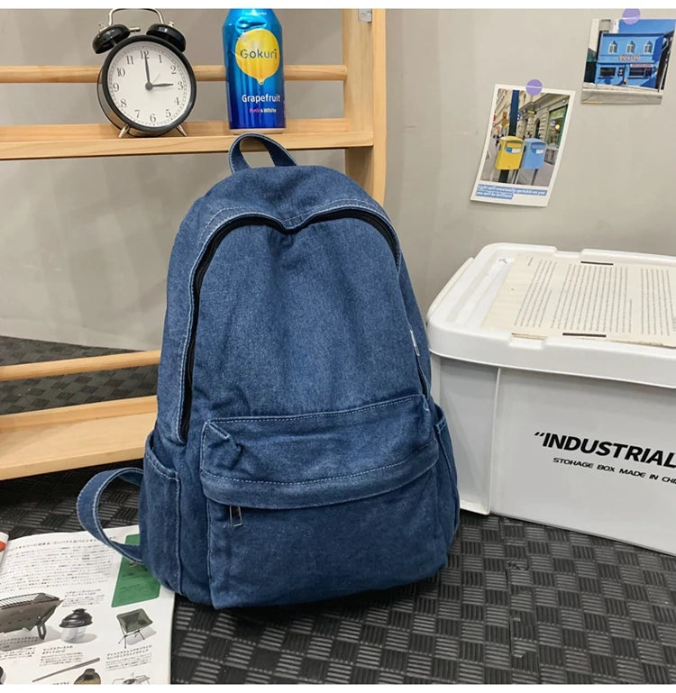Trendy Casual ex Bapa 2024 New Sle INS Quali Forest System Girl Bapa Student Bookbag Soft Canvas Large Size