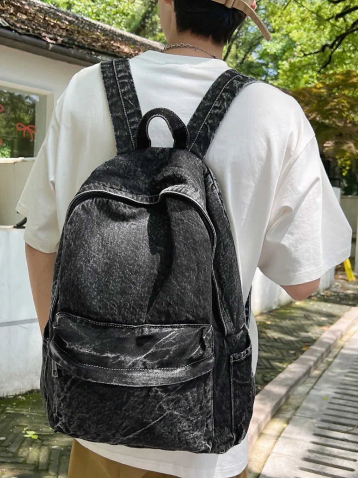 Trendy Casual ex Bapa 2024 New Sle INS Quali Forest System Girl Bapa Student Bookbag Soft Canvas Large Size