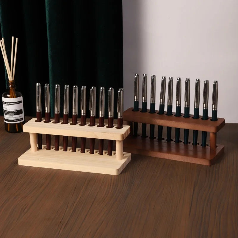 Walnut Wood Multifunction Desk Organizer & Phone Stand