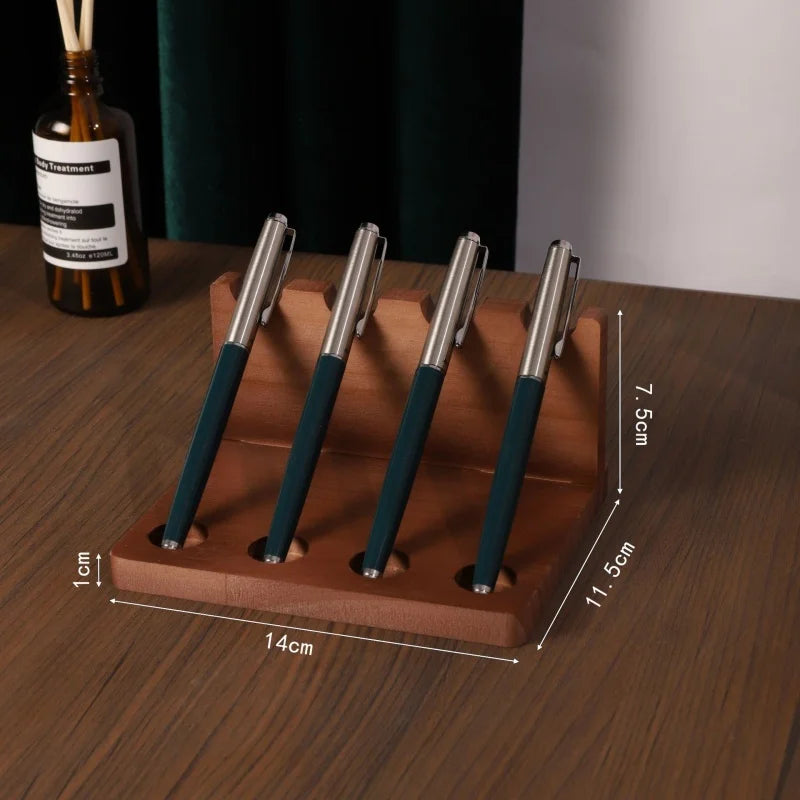 Walnut Wood Multifunction Desk Organizer & Phone Stand