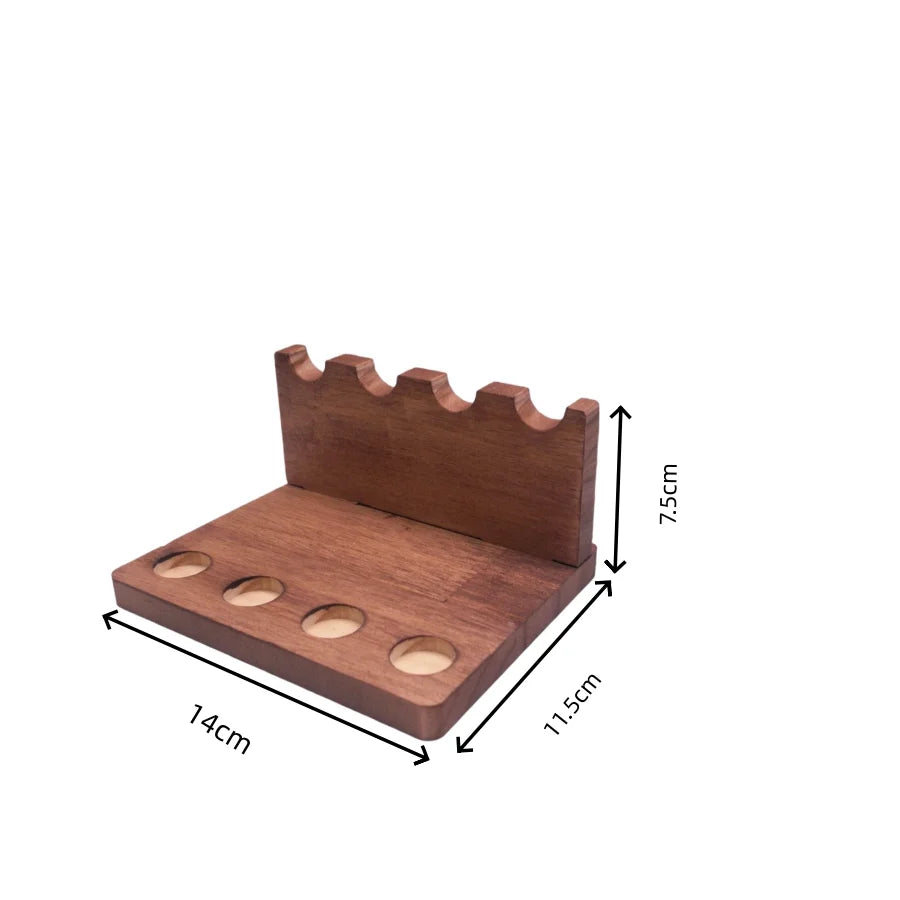 Walnut Wood Multifunction Desk Organizer & Phone Stand