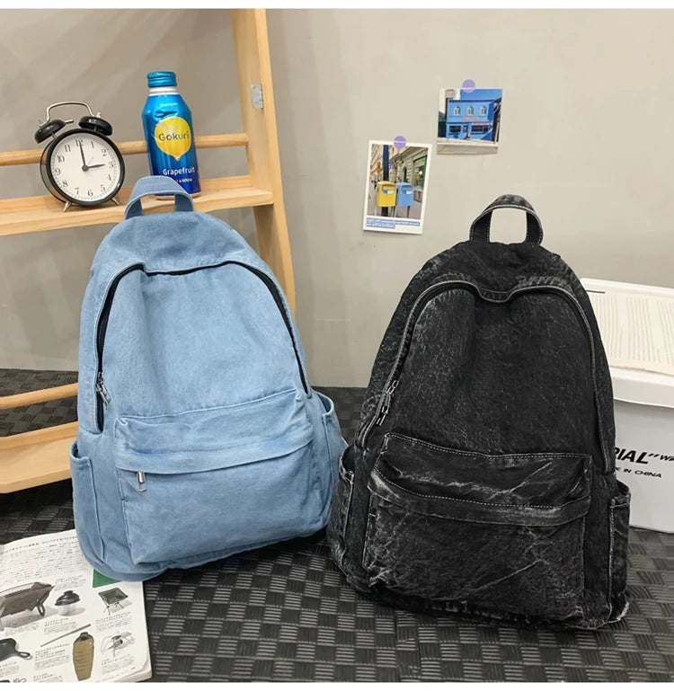 Trendy Casual ex Bapa 2024 New Sle INS Quali Forest System Girl Bapa Student Bookbag Soft Canvas Large Size