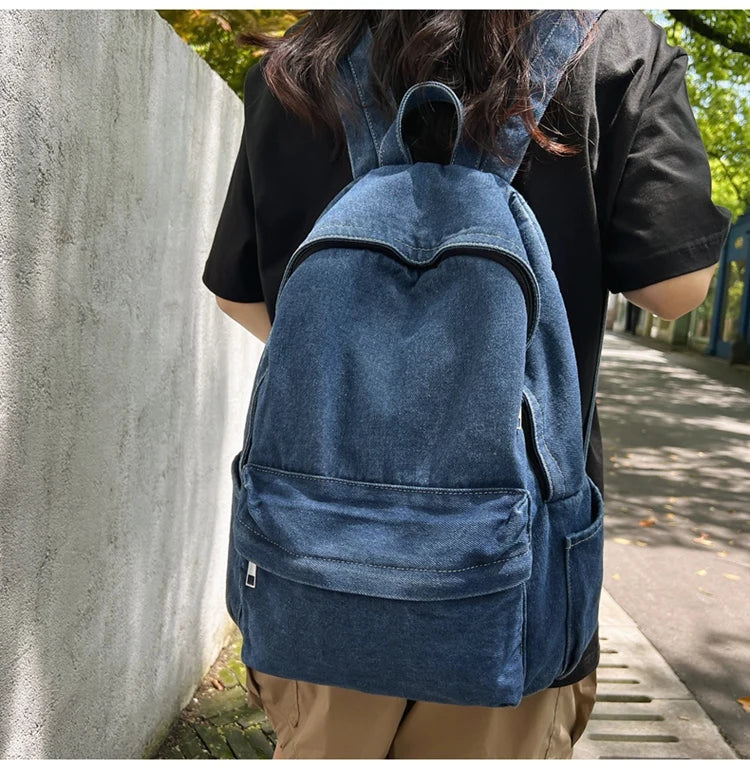 Trendy Casual ex Bapa 2024 New Sle INS Quali Forest System Girl Bapa Student Bookbag Soft Canvas Large Size
