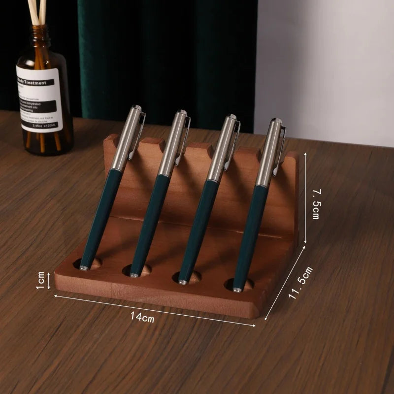 Walnut Wood Multifunction Desk Organizer & Phone Stand