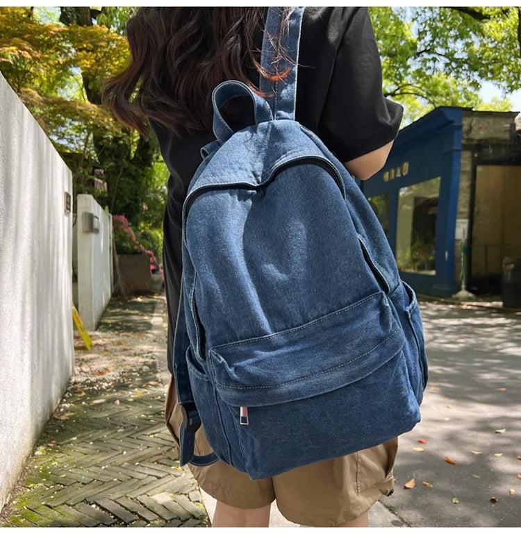 Trendy Casual ex Bapa 2024 New Sle INS Quali Forest System Girl Bapa Student Bookbag Soft Canvas Large Size