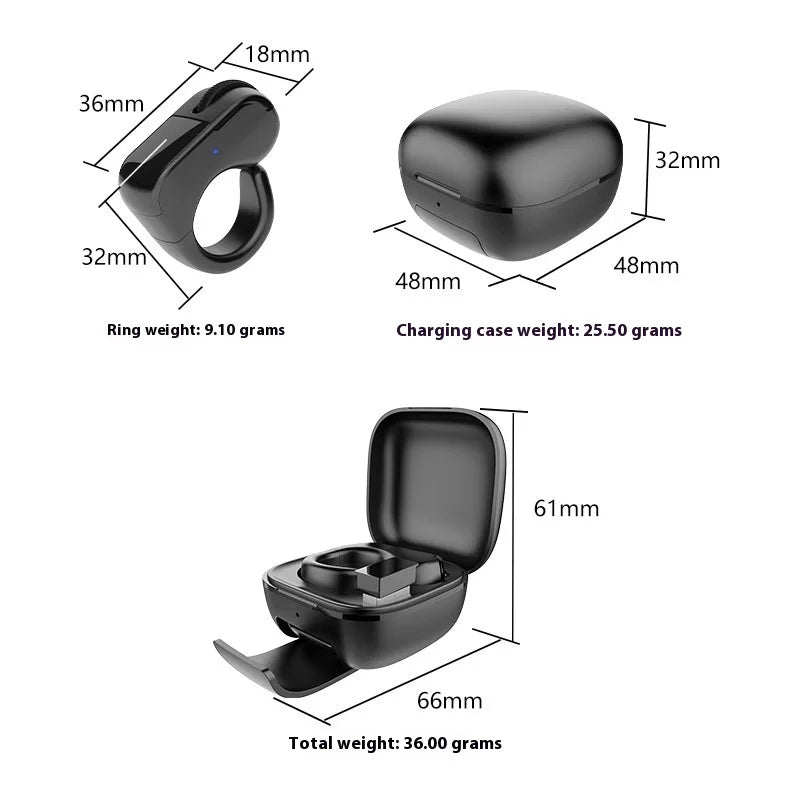 Ring Mouse Bluetooth 2.4g Dual-Mode Wide Rechargeable Mini Light Weight Compatible Remote Control Short Video Speech Selfie Scan