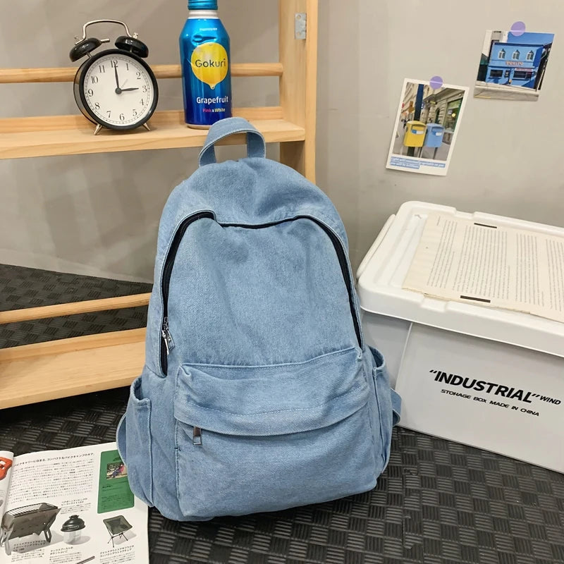 Trendy Casual ex Bapa 2024 New Sle INS Quali Forest System Girl Bapa Student Bookbag Soft Canvas Large Size