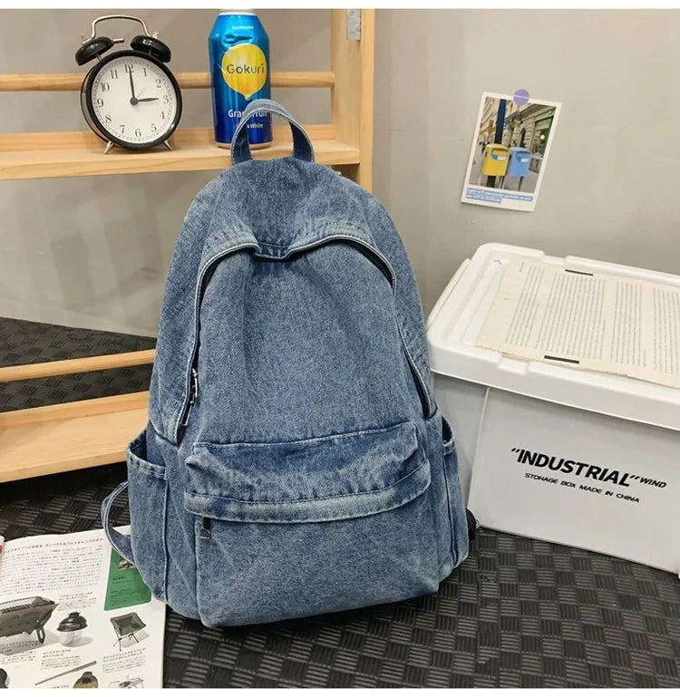 Trendy Casual ex Bapa 2024 New Sle INS Quali Forest System Girl Bapa Student Bookbag Soft Canvas Large Size