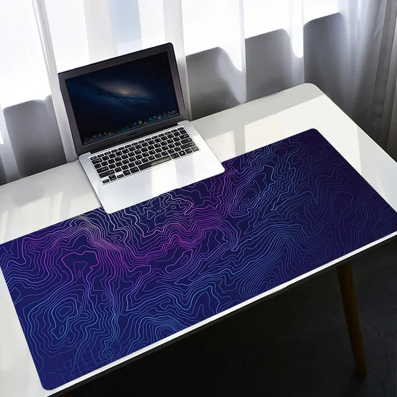 Strata Liquid Stains Black Mouse Pad 90x40 Topographic Big Mousepad Company Gamer Rug Deskmat Deskpad Personalized DropShipping